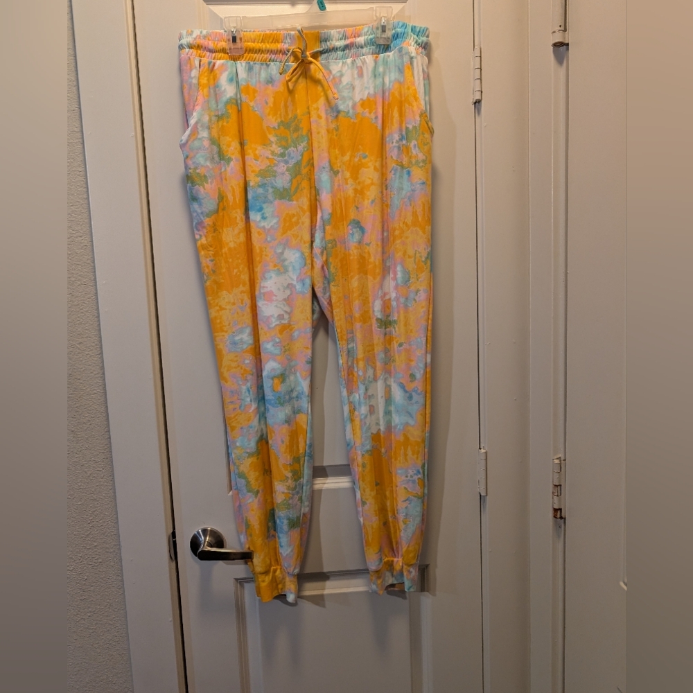 Bright Tie-Dye Print Plus Joggers